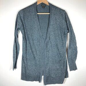 Eddie Bauer Women's Small Blue Gray Long Sleeve Open Front Cardigan